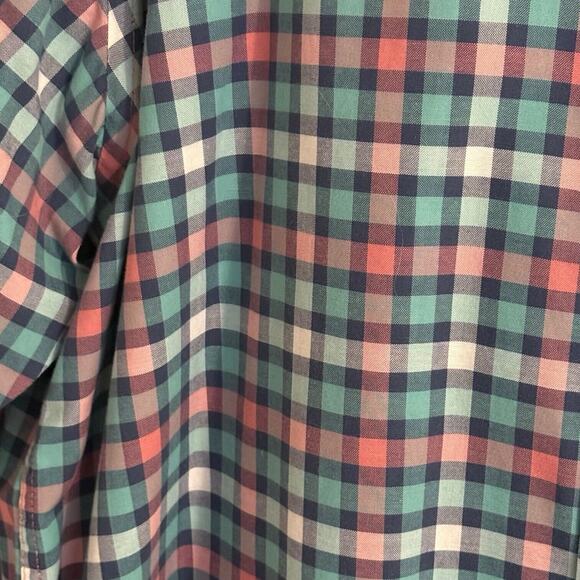 Izod Saltwater Shirt Relaxed Classic Sz XL Mens Plaid Button Down w Long Sleeve - Picture 5 of 7